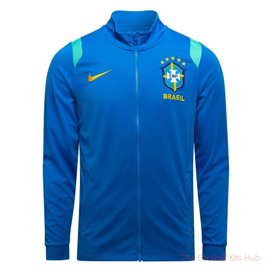Brazil Track Jacket Dri-FIT Academy Pro World Cup 2026 - Photo Blue/Midwest Gold/Light Menta-unisoccer store